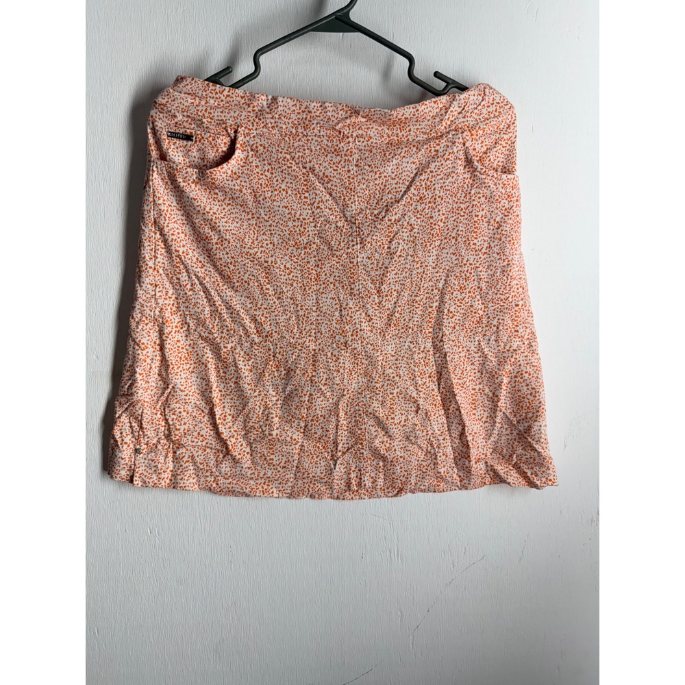 Renuar Orange White Cheetah Animal Print Skort Women Size 6 Golf Tennis Skirt